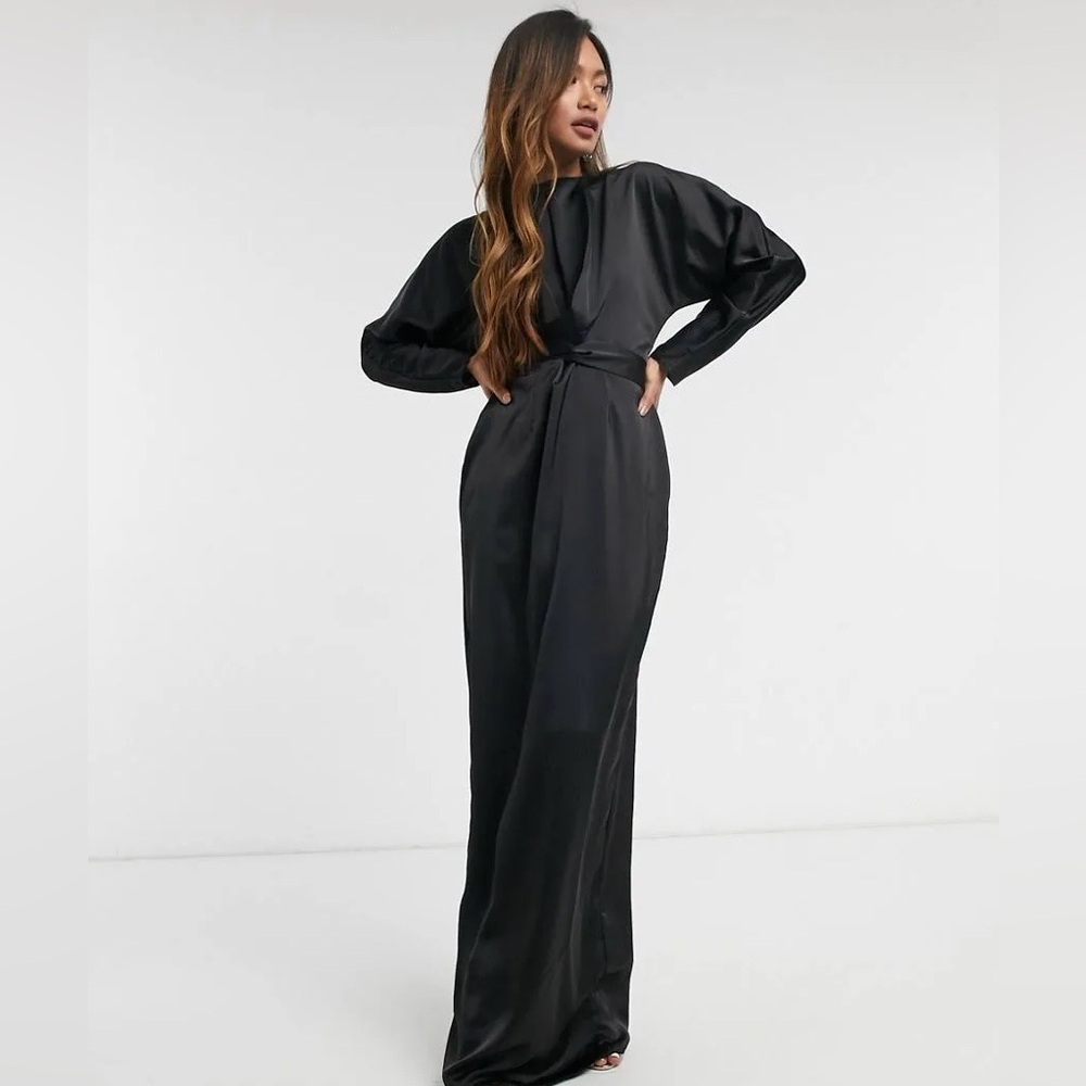 ASOS Elegant Black Long Sleeve Dress